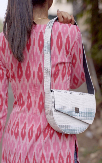 Upcycled Crescent Bag 