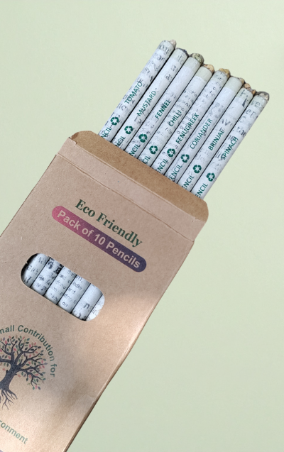 Recycled Newspaper Seed Pencils (Set of 10)