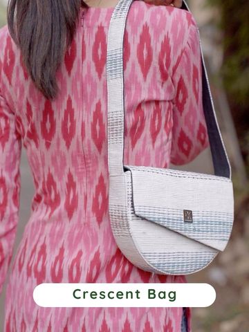 Upcycled Crescent Bag 