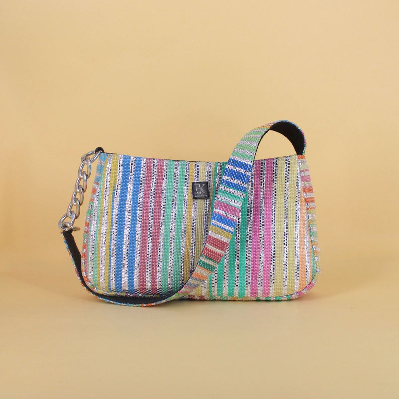 Upcycled Mini Baguette Bag (MBGT0012) | Sustainable Handbag for Women