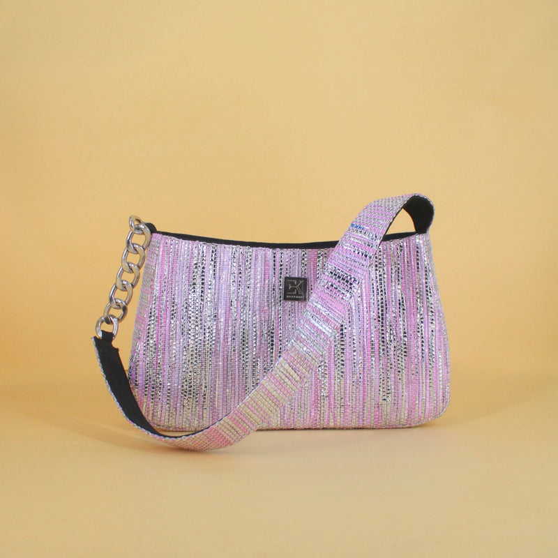 Upcycled Mini Baguette Bag (MBGT0015) | Sustainable Handbag for Women