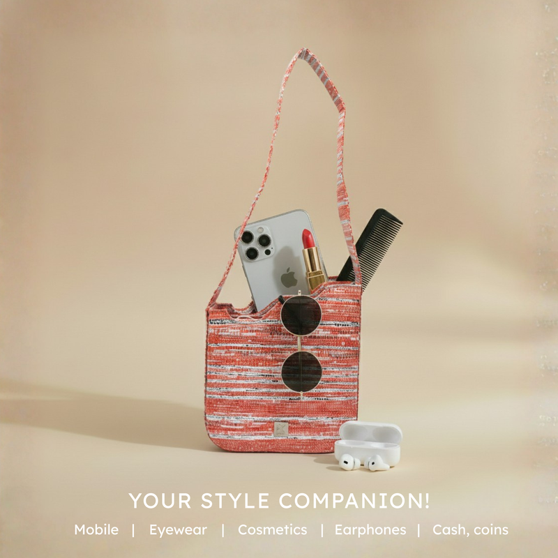 What fits in Upcycled  Wave Bag