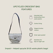Features of Upcycled Crescent Bag