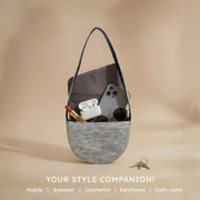 What fits in Upcycled Crescent Bag