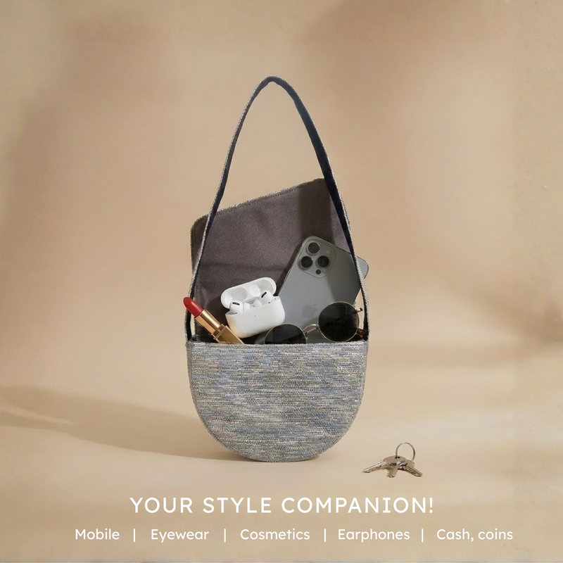 What fits in Upcycled Crescent Bag