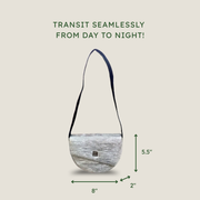 Dimensions Of Upcycled Crescent Bag