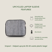 features of Upcycled Laptop Sleeve 14 Inch