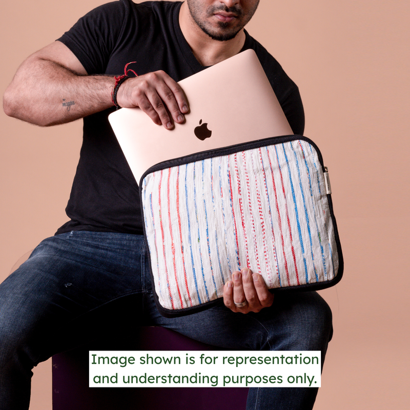 Upcycled Laptop Sleeve 14 Inch front view