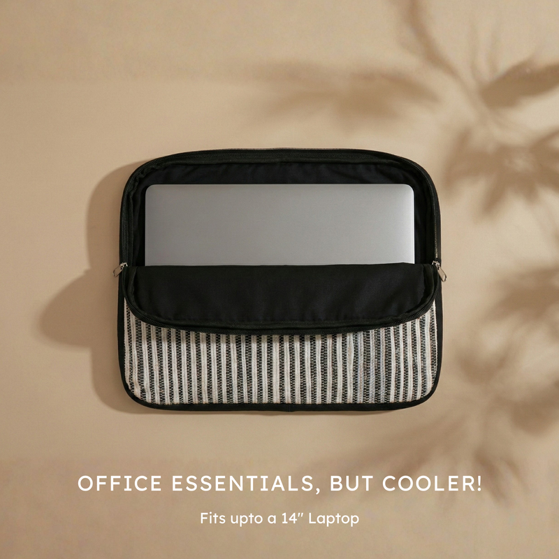 Upcycled Laptop Sleeve 14 Inch top view