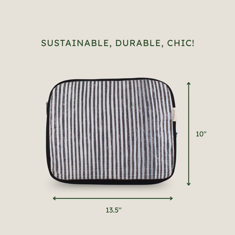 dimensions of Upcycled Laptop Sleeve 14 Inch 