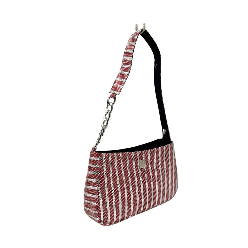 Upcycled Mini Baguette Bag (MBGT0004) | Sustainable Handbag for Women