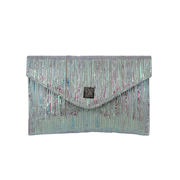 Upcycled Envelope Clutch Sling front view