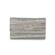 Upcycled Tri-Fold Wallet for Women front side