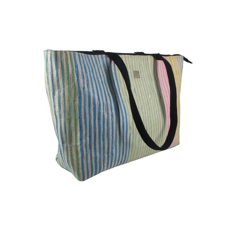 Upcycled Office Tote Bag 16" (OTL0031) | Handcrafted Laptop Tote