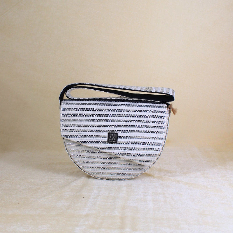 Upcycled Crescent Bag (CB0007) | Handcrafted Sling Bag