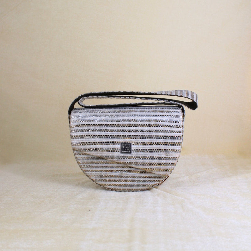 Upcycled Crescent Bag (CB0002) | Handcrafted Sling Bag