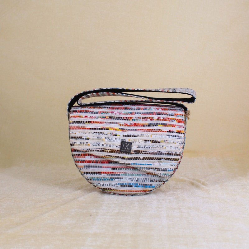 Upcycled Crescent Bag (CB0015) | Handcrafted Sling Bag