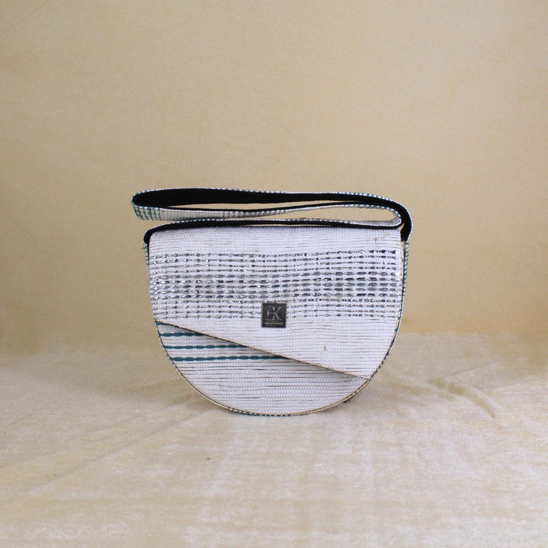 Upcycled Crescent Bag (CB0019) | Handcrafted Sling Bag