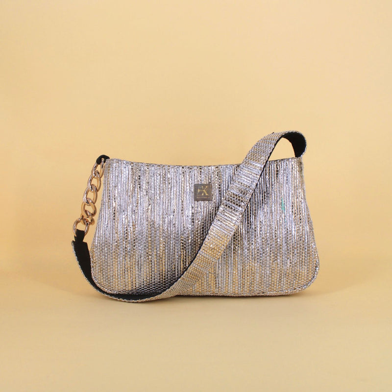 Upcycled Mini Baguette Bag (MBGT0009) | Sustainable Handbag for Women