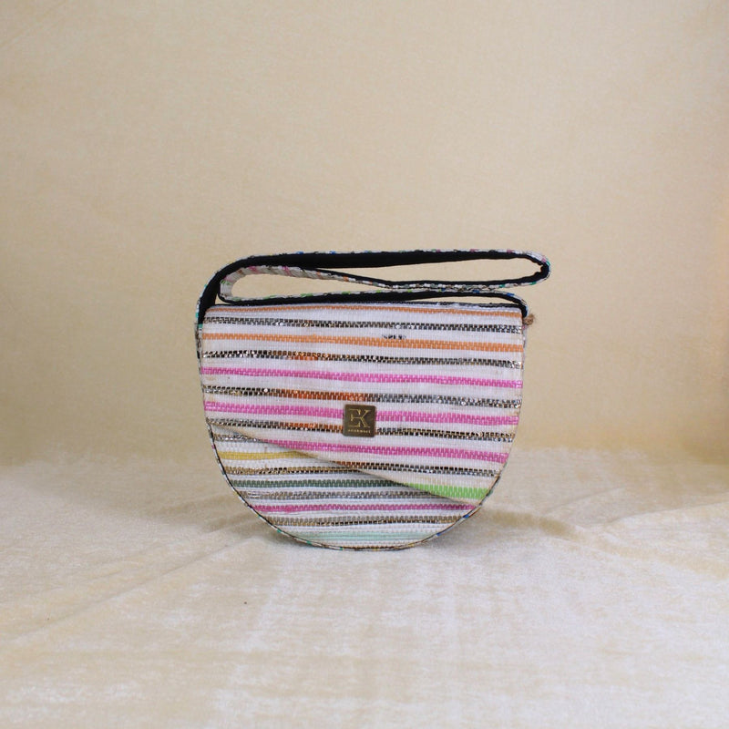 Upcycled Crescent Bag (CB0020) | Handcrafted Sling Bag