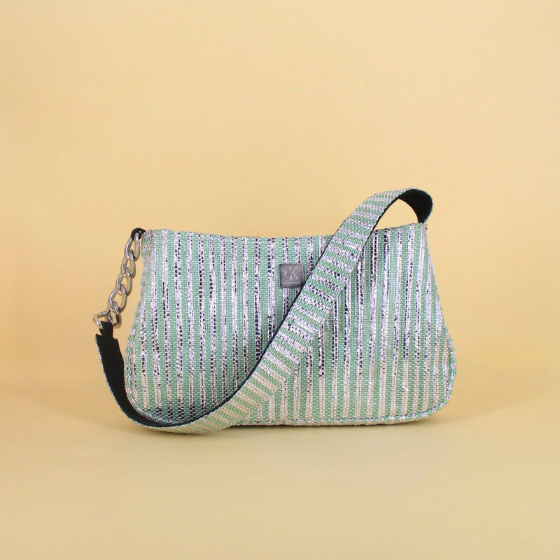 Upcycled Mini Baguette Bag (MBGT0016) | Sustainable Handbag for Women