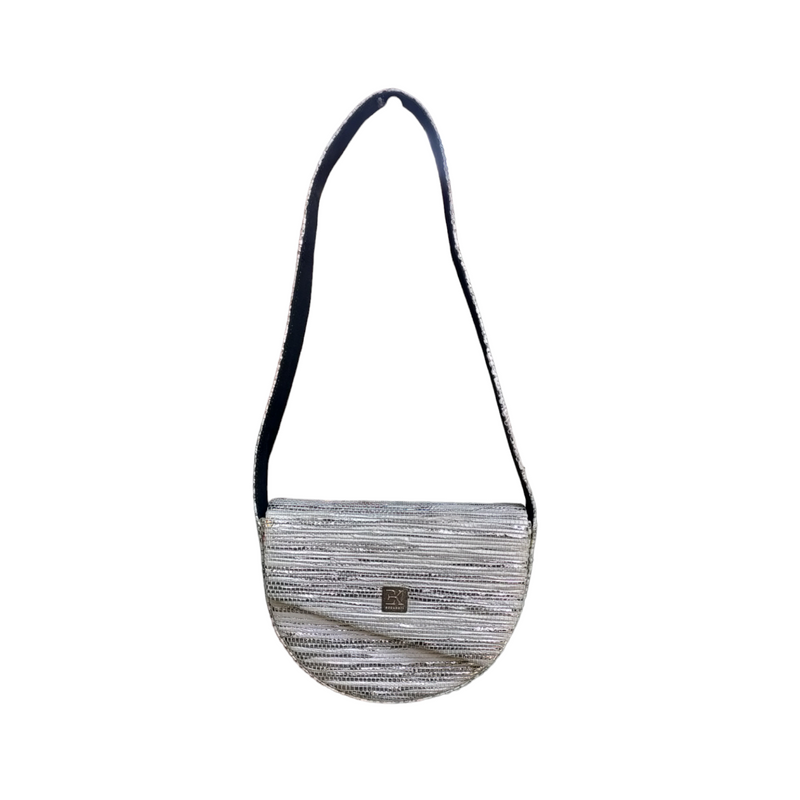 Upcycled Crescent Bag (CB0006) | Handcrafted Sling Bag