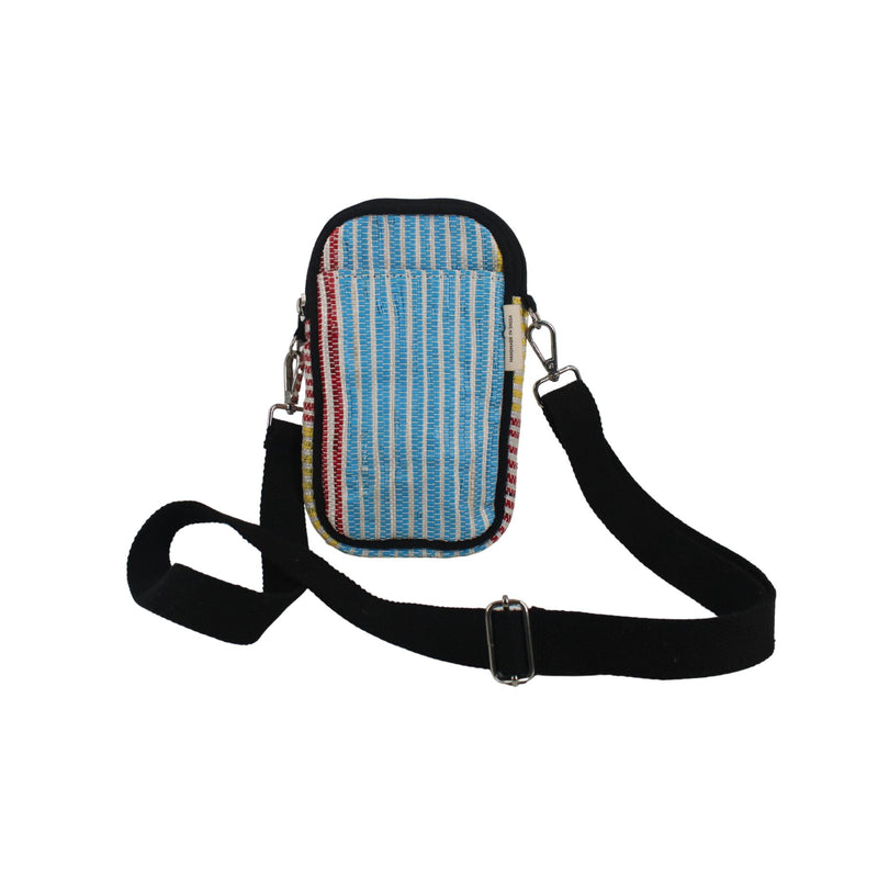 Upcycled Mobile Sling Bag (MSB0025) | Handwoven from Waste Plastic