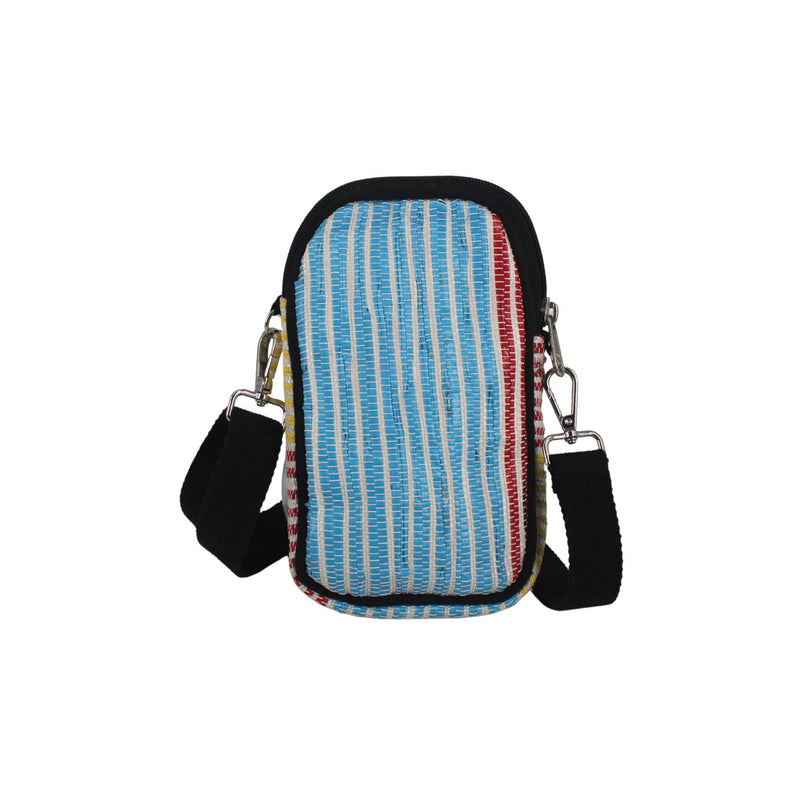 Upcycled Mobile Sling Bag (MSB0025) | Handwoven from Waste Plastic