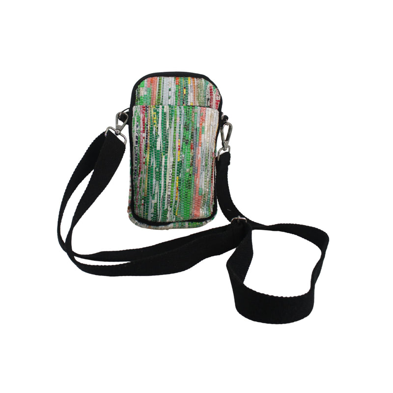 Upcycled Mobile Sling Bag (MSB0024) | Handwoven from Waste Plastic