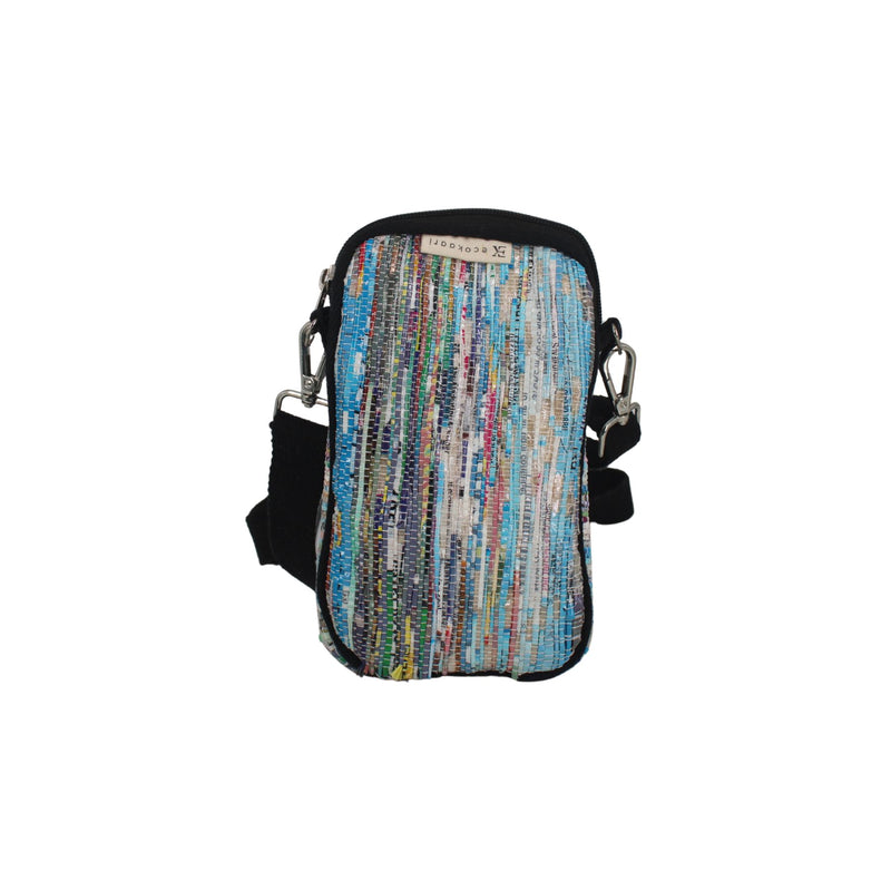 Upcycled Mobile Sling Bag (MSB0023) | Handwoven from Waste Plastic