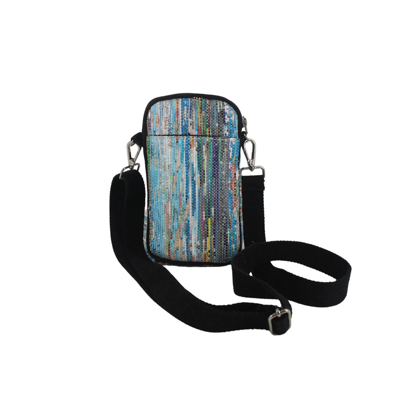 Upcycled Mobile Sling Bag (MSB0023) | Handwoven from Waste Plastic