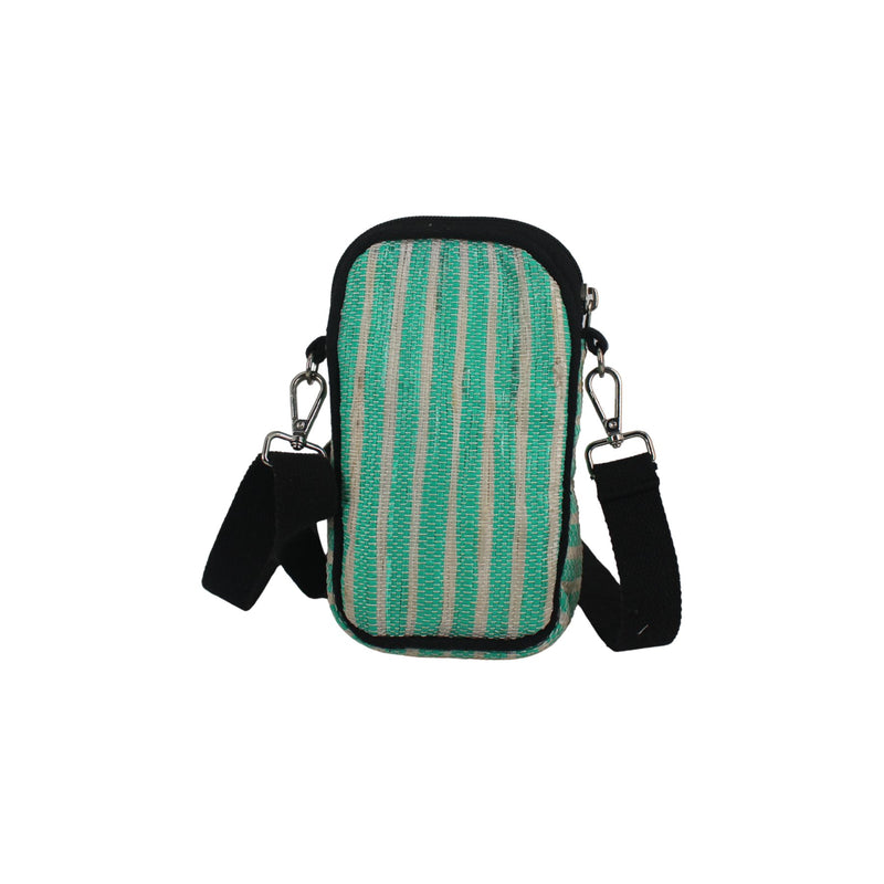 Upcycled Mobile Sling Bag (MSB0022) | Handwoven from Waste Plastic