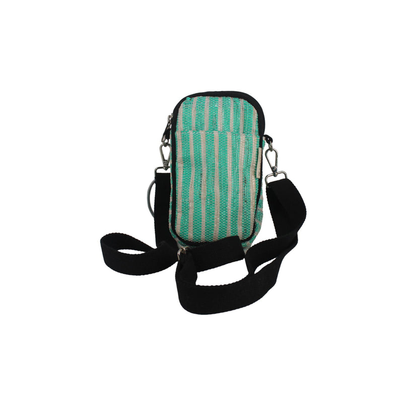 Upcycled Mobile Sling Bag (MSB0022) | Handwoven from Waste Plastic