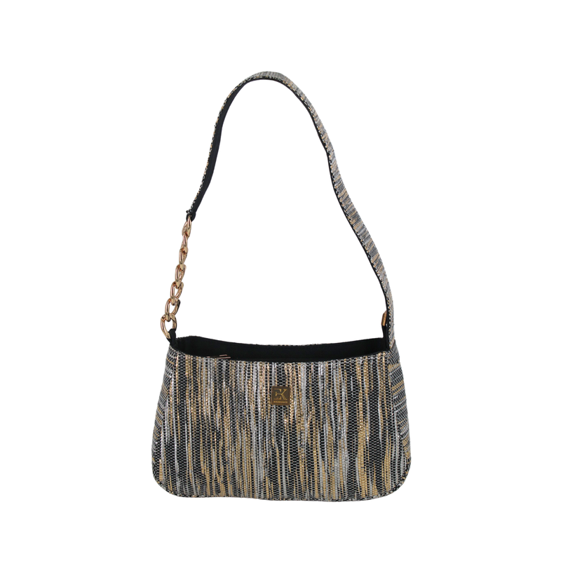 Upcycled Mini Baguette Bag (MBGT0019) | Sustainable Handbag for Women