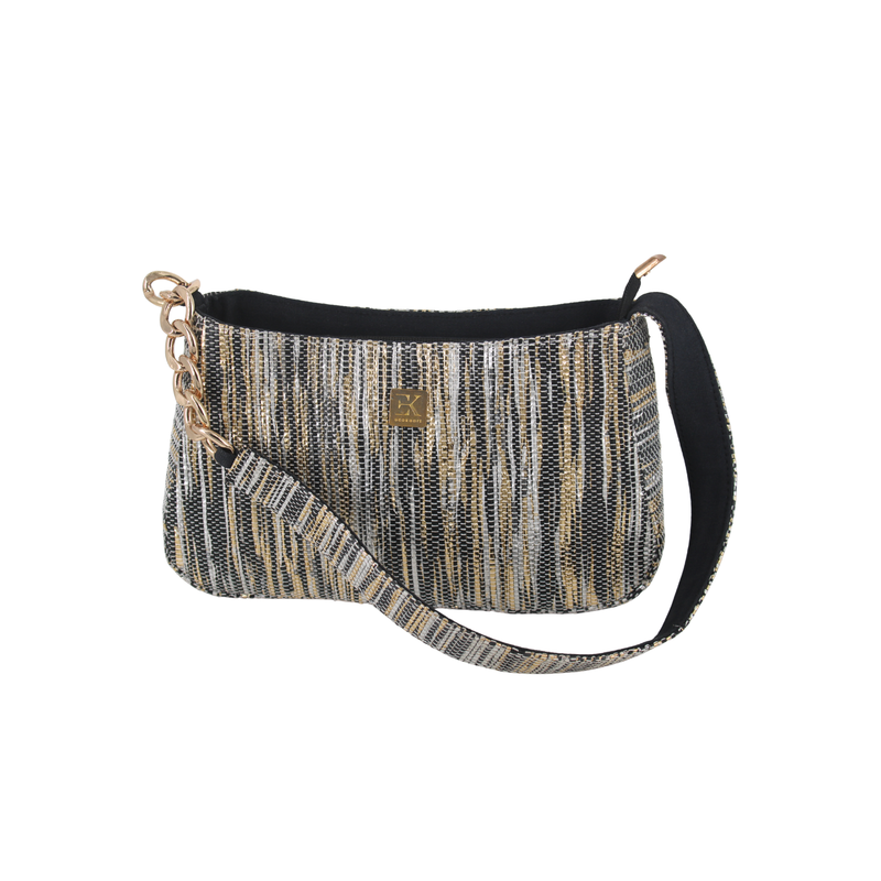Upcycled Mini Baguette Bag (MBGT0019) | Sustainable Handbag for Women