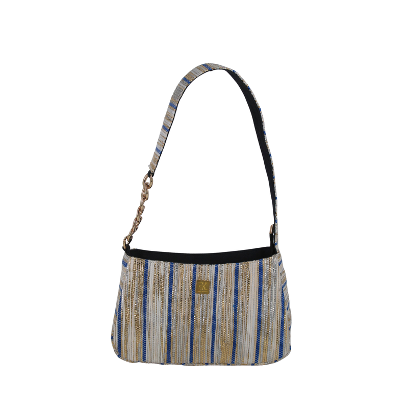 Upcycled Mini Baguette Bag (MBGT0017) | Sustainable Handbag for Women