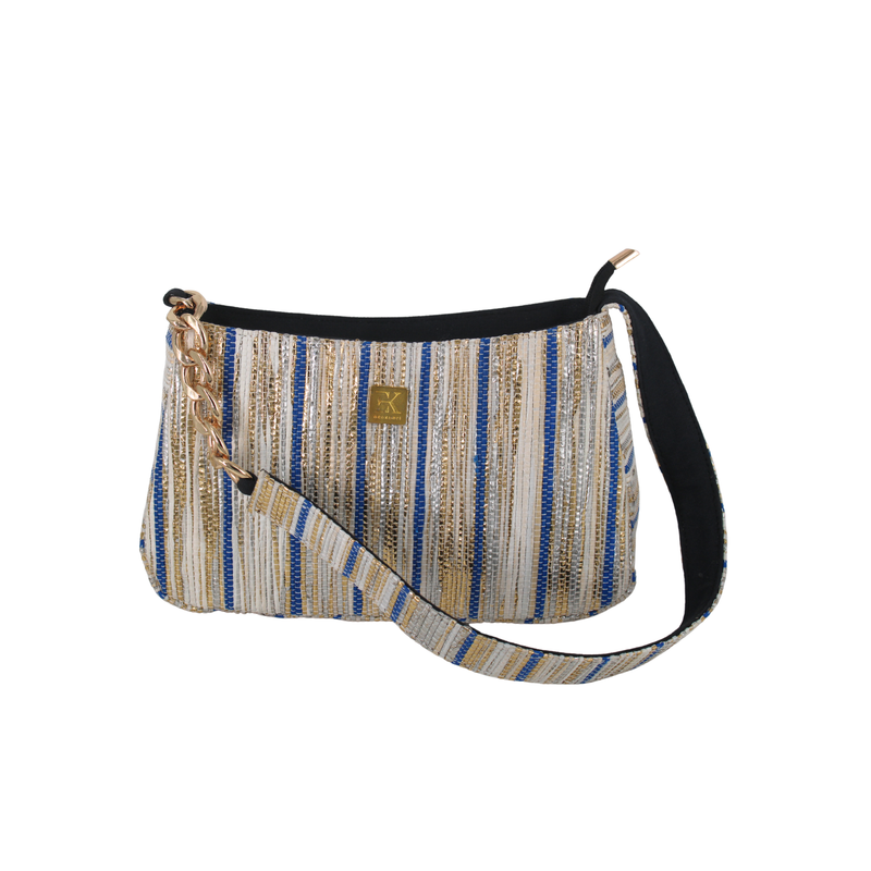Upcycled Mini Baguette Bag (MBGT0017) | Sustainable Handbag for Women