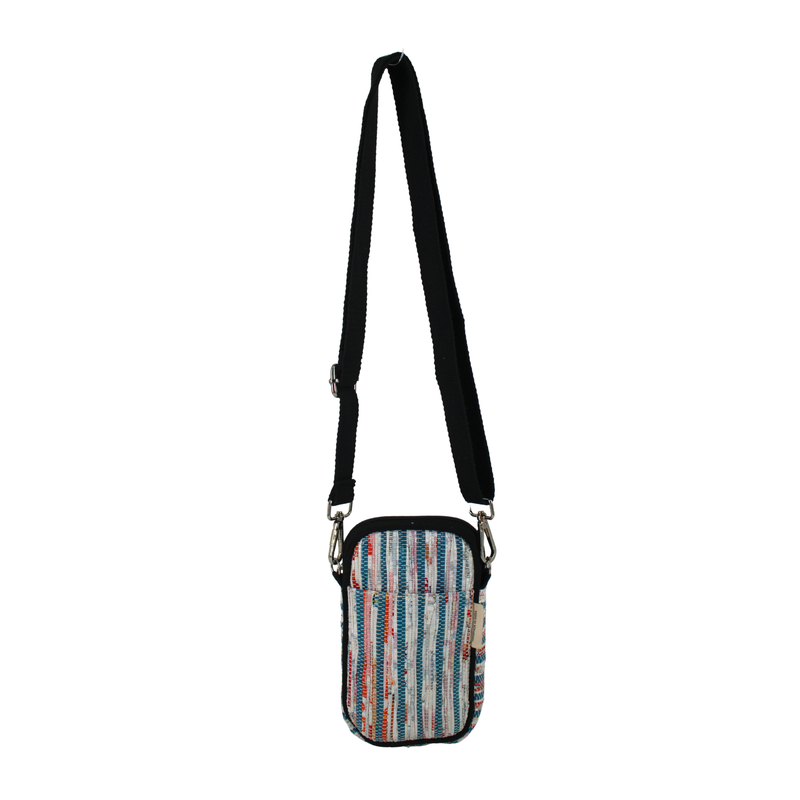 Upcycled Mobile Sling Bag (MSB0013) | Handwoven from Waste Plastic