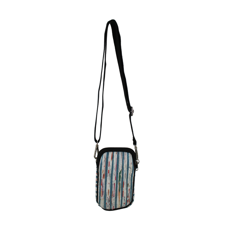 Upcycled Mobile Sling Bag (MSB0013) | Handwoven from Waste Plastic