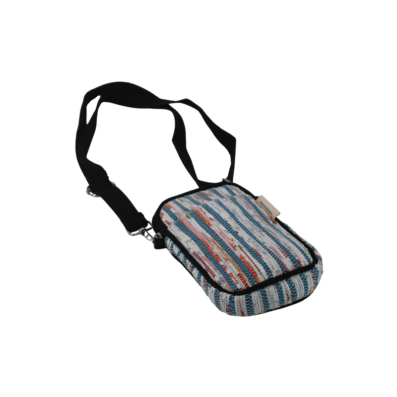 Upcycled Mobile Sling Bag (MSB0013) | Handwoven from Waste Plastic