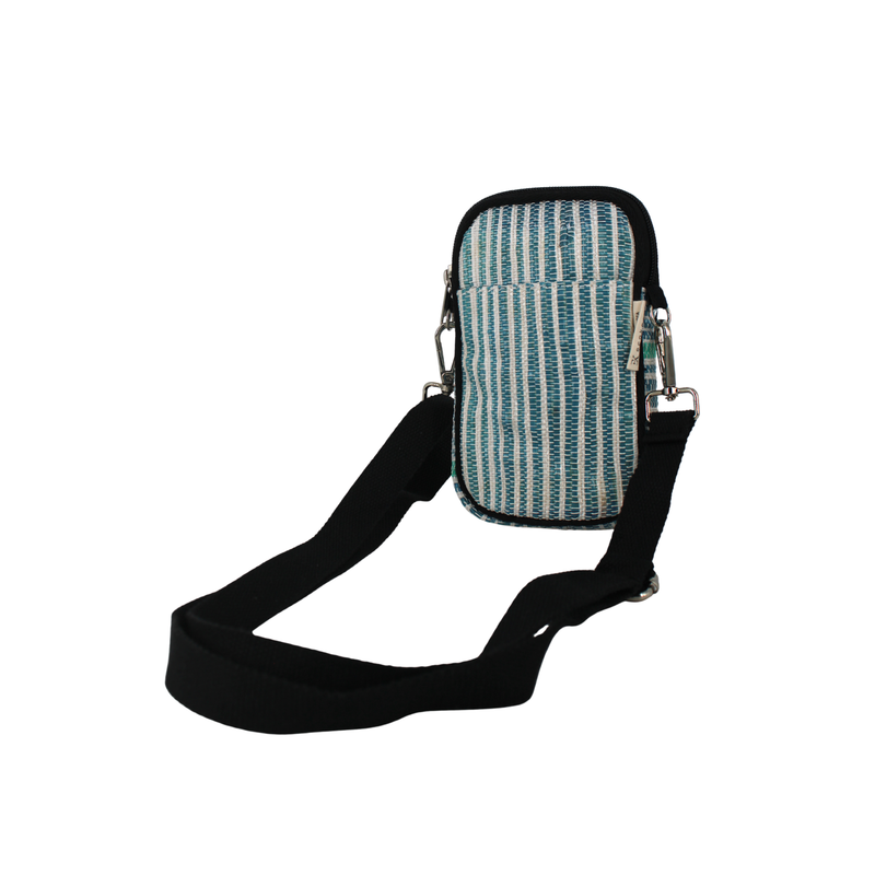 Upcycled Mobile Sling Bag (MSB0014) | Handwoven from Waste Plastic