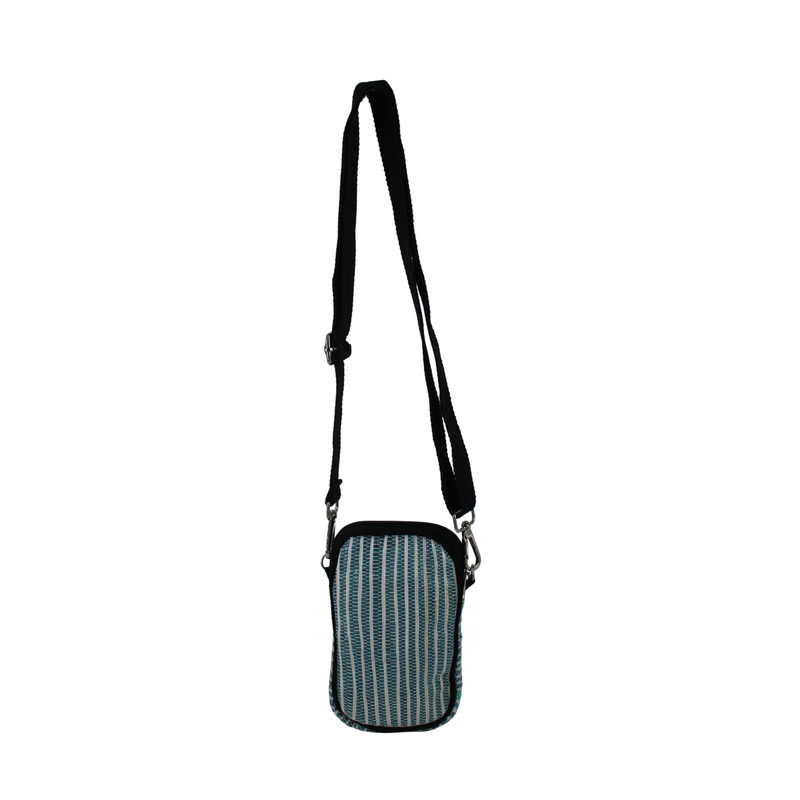 Upcycled Mobile Sling Bag (MSB0014) | Handwoven from Waste Plastic