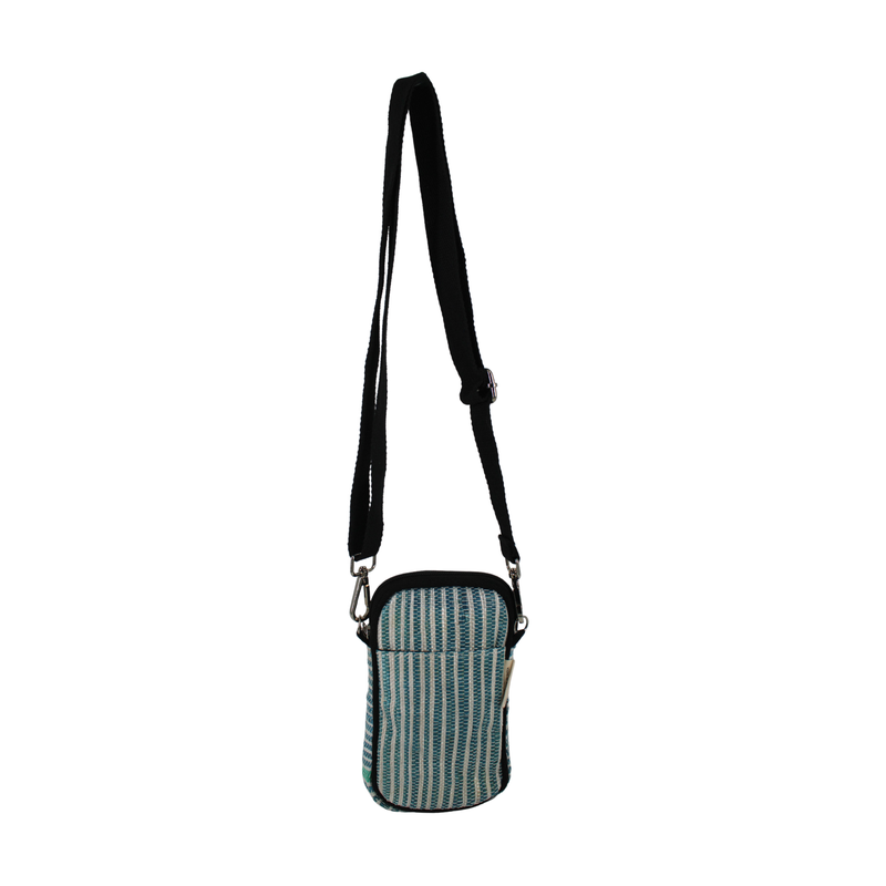 Upcycled Mobile Sling Bag (MSB0014) | Handwoven from Waste Plastic