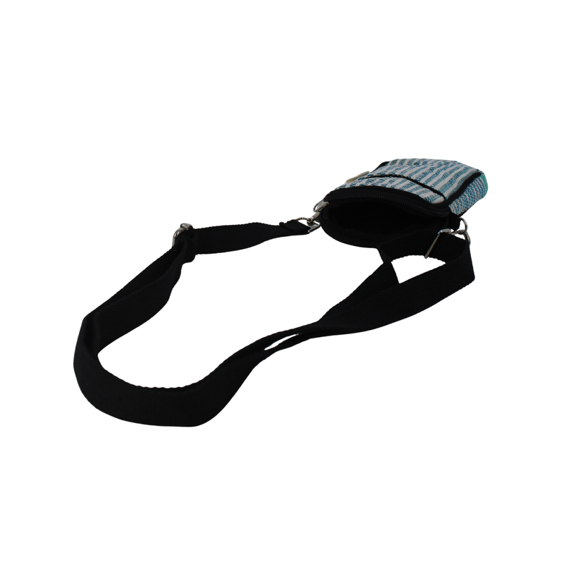 Upcycled Mobile Sling Bag (MSB0014) | Handwoven from Waste Plastic