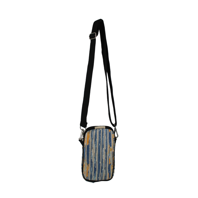 Upcycled Mobile Sling Bag (MSB0015) | Handwoven from Waste Plastic