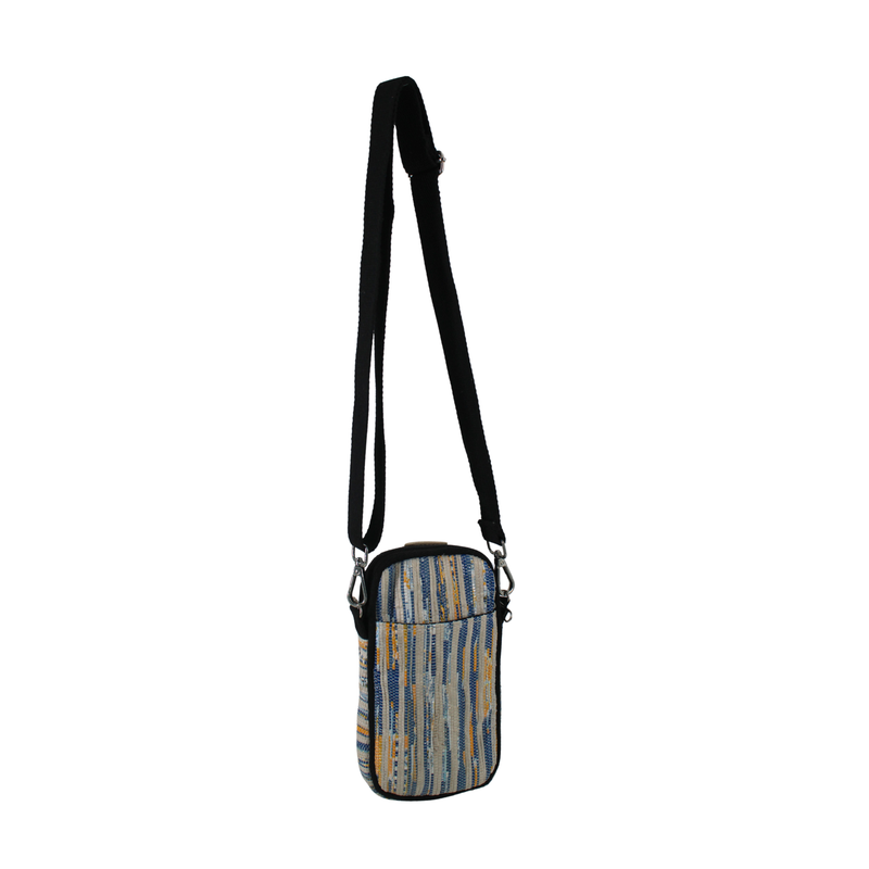 Upcycled Mobile Sling Bag (MSB0015) | Handwoven from Waste Plastic