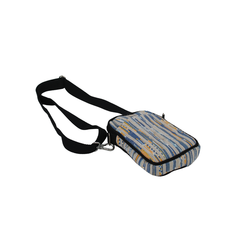 Upcycled Mobile Sling Bag (MSB0015) | Handwoven from Waste Plastic