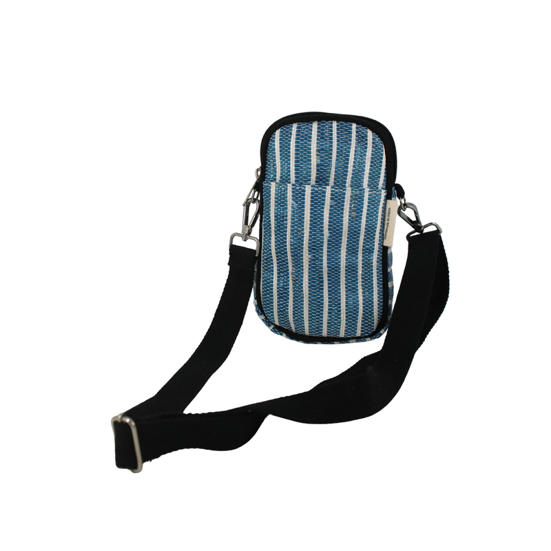 Upcycled Mobile Sling Bag (MSB0016) | Handwoven from Waste Plastic