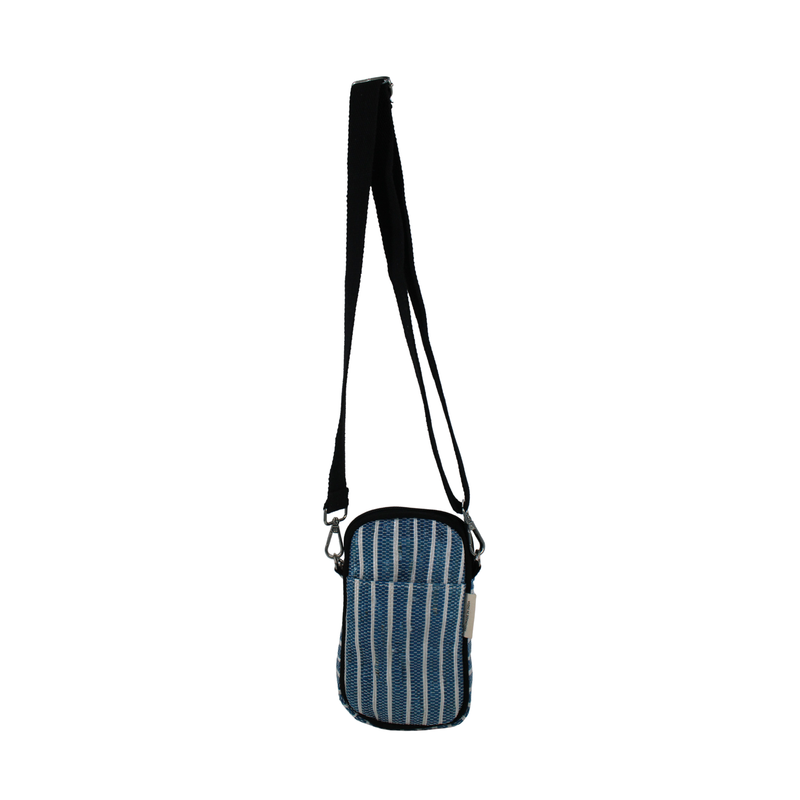 Upcycled Mobile Sling Bag (MSB0016) | Handwoven from Waste Plastic
