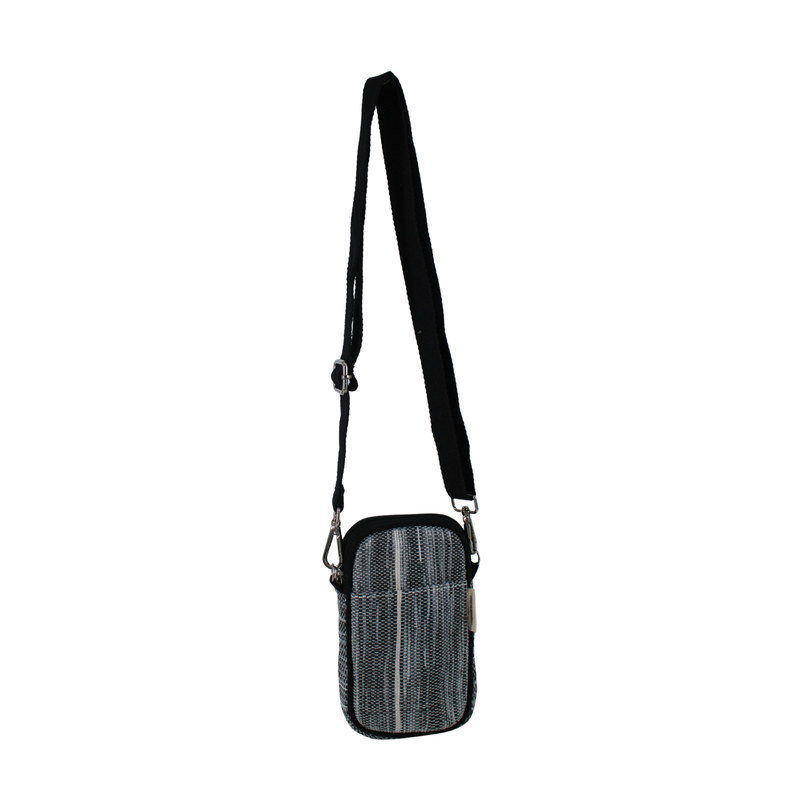 Upcycled Mobile Sling Bag (MSB0017) | Handwoven from Waste Plastic